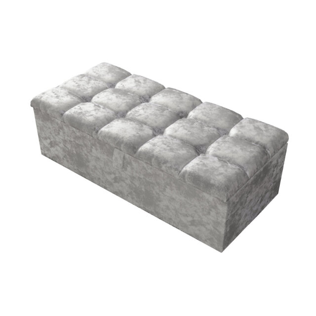 Alaxander 102cm Wide Rectangle Geometric Standard Ottoman with Storage