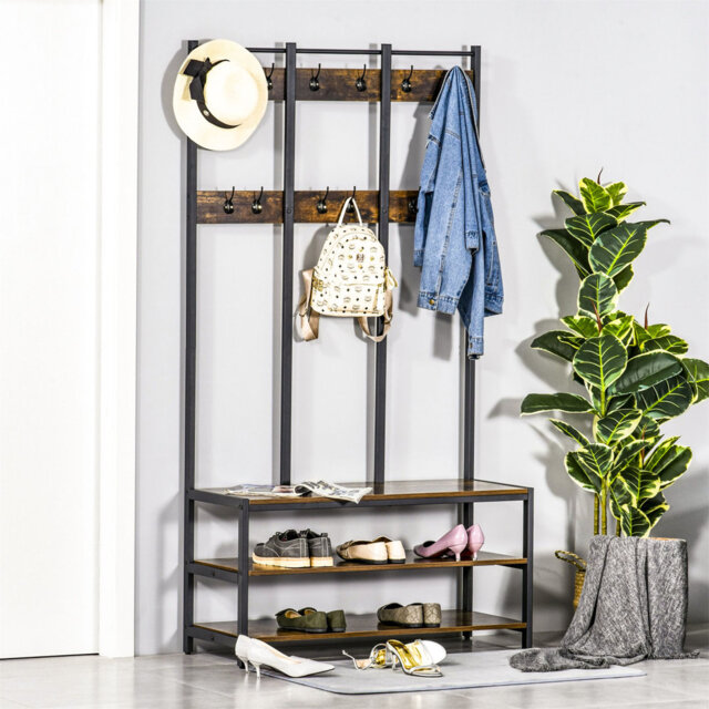 Manrique Hall Tree 100cm Wide with Bench and Shoe Storage