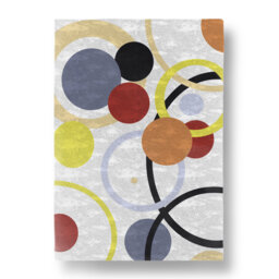 Delain Flatweave 100% Cotton Yellow/Grey/Red Rug