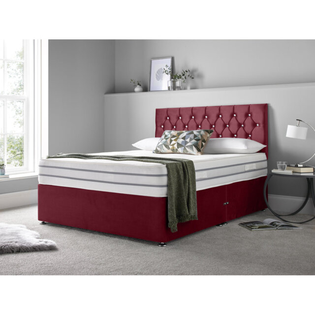 Niswger Upholstered Divan Bed with Mattress