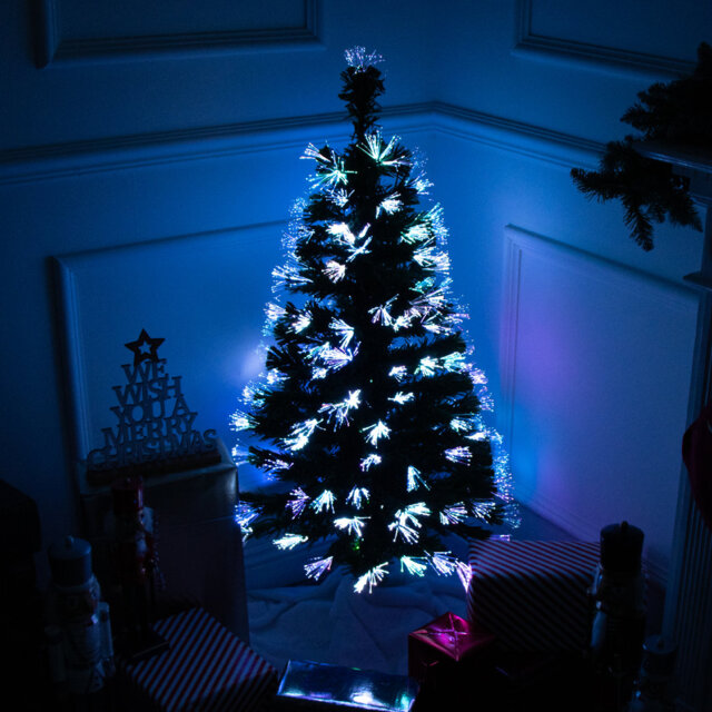 120Cm H Green/Blue/Purple Fir Christmas Tree