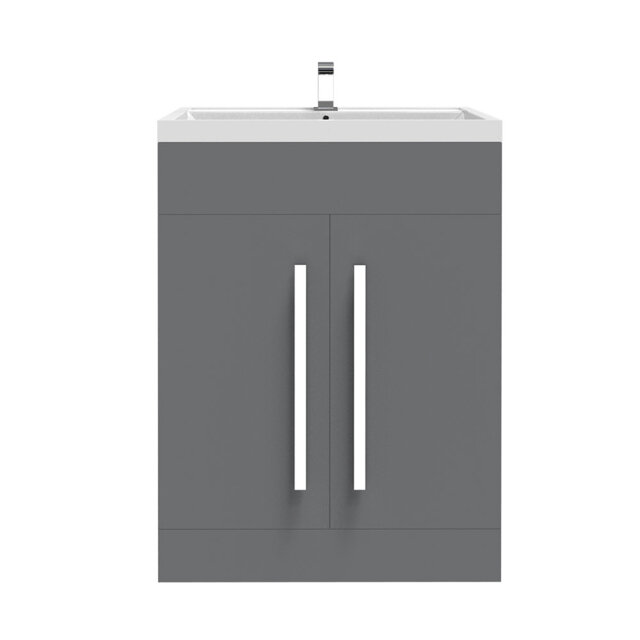 Berenice 590mm Single Bathroom Vanity with Drop In Polyglomerate Basin