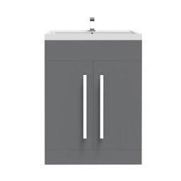 Berenice 590mm Single Bathroom Vanity with Drop In Polyglomerate Basin