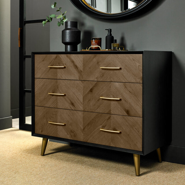 Ajaypal 3 Drawer 100Cm W Chest of Drawers