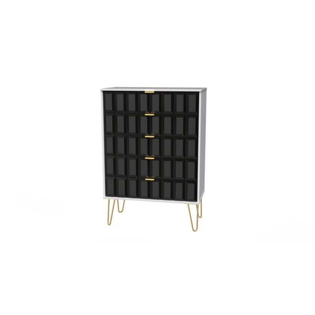 Fully Assembled Aliannah 5 - Drawer Chest of Drawers