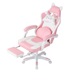 Purple and white women's gaming chair