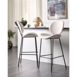 Luana Upholstered Bar Stool with Iron Frame