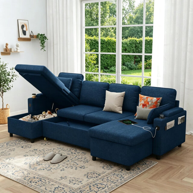Ankush 264.9cm Pillow Top Arms Commercial Use Sofa Bed