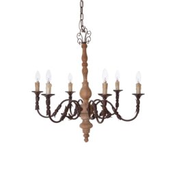 Hallie 6 - Light Candle Style Chandelier