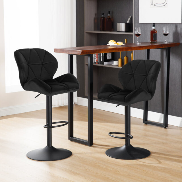 Dequavious Swivel Upholstered Adjustable Height Counter Stool with Metal Frame