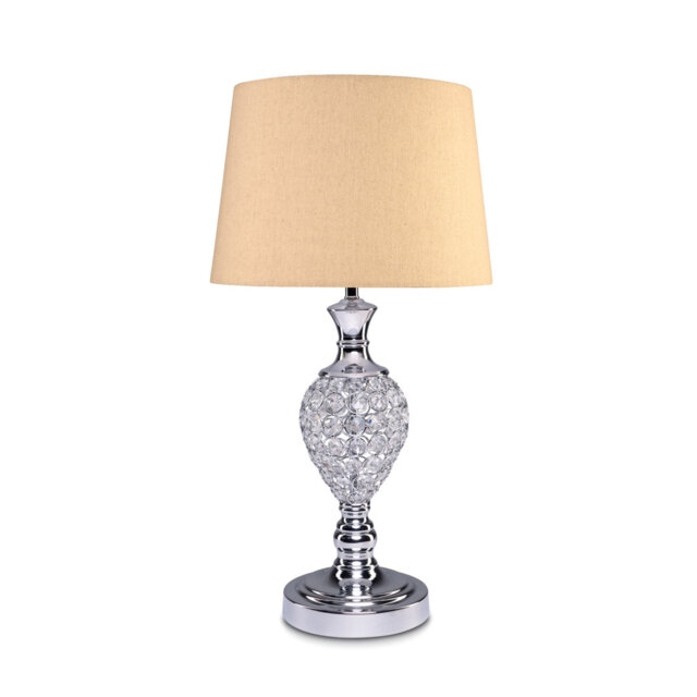 Colten Chrome Crystal Decorative Modern Table Lamp