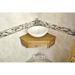 Couch Compact Solid Oak 550mm Single Vanity Unit