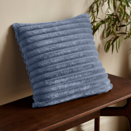 Cosy Ribbed Faux Fur Cushion
