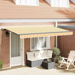 VidaXL 400cm W x 200cm D Polyester Cover Retractable Door / Window Awning