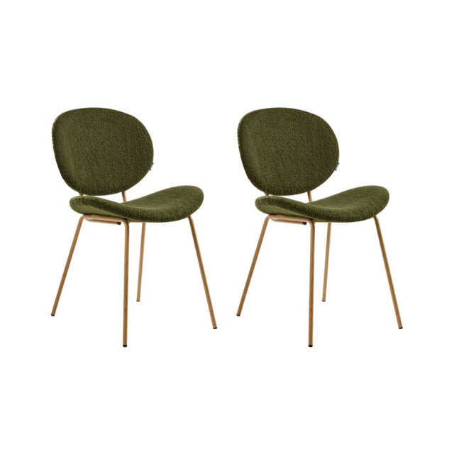 Luana 42cm H Upholstered Metal Upholstered Back Side Chair