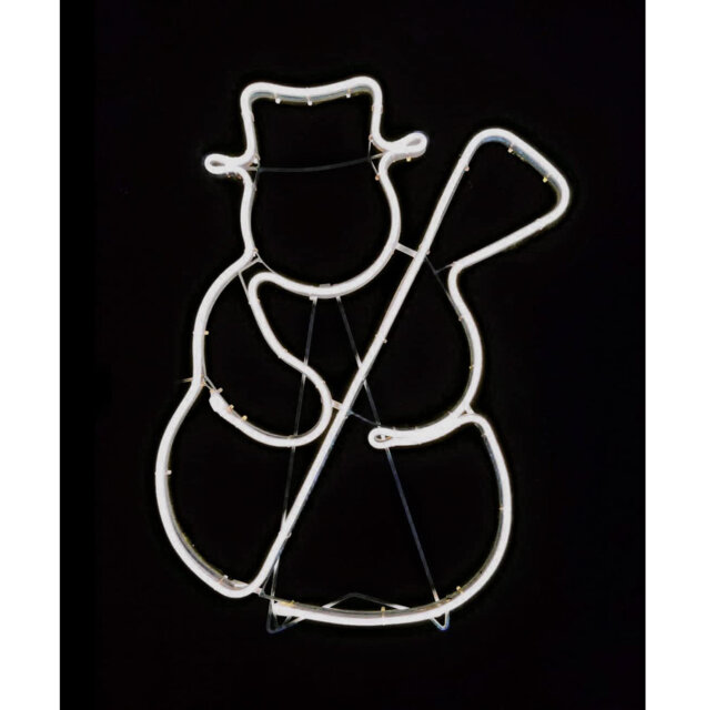 Stag Head Neon Effect Rope Light Silhouette Double Side 90 Blue LEDs Christmas Outdoor