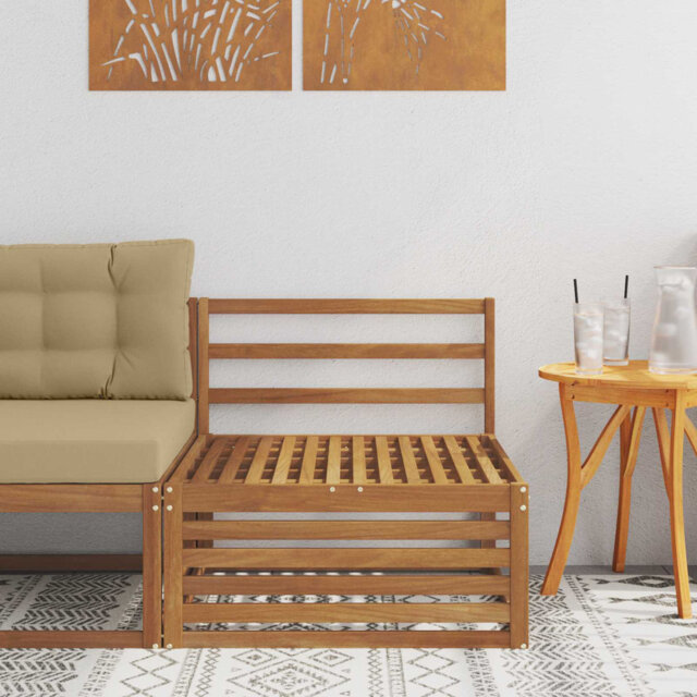 Sectional Sofa Units Solid Acacia Wood Garden Furniture Modern Outdoor