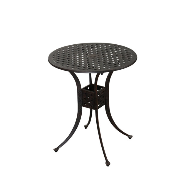 Lyda Round Outdoor with Umbrella Hole Bar Table - 90 cm W 90 cm D