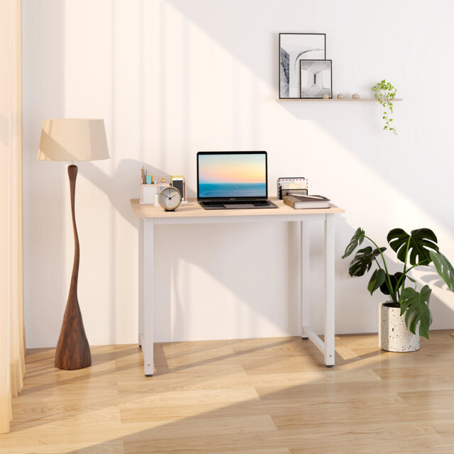 HOMCOM Computer Desk Writing Table Study Metal Frame 120 x 60 x 76cm