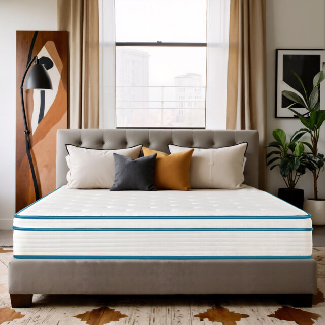 White Pocket Spring Mattress in Vacuum Pack, High Resilience Foam with Knitted Fabric, Multiple Sizes Fast Dispatch From UK Warehouse – Dispatched Wi