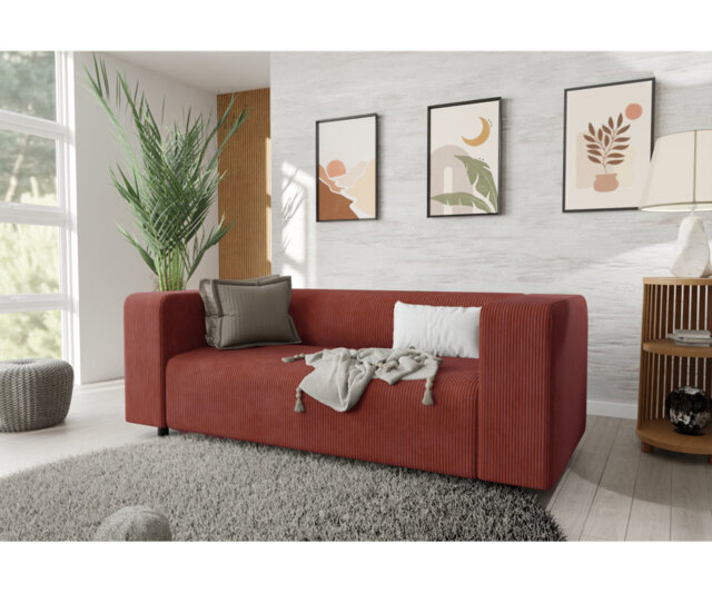 Sofa Sofie in Cord Fabric and Modern Style with comfortable seat