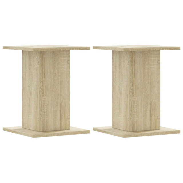 Speaker Stands Living Room Speaker Floor Stand 2 Pcs Engineered Wood