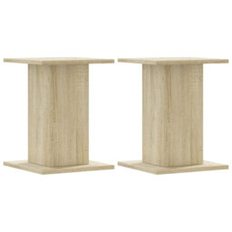 Speaker Stands Living Room Speaker Floor Stand 2 Pcs Engineered Wood