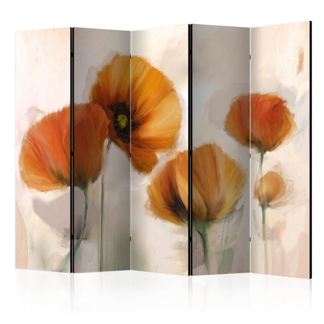 Room Divider - Poppies - Vintage II [Room Dividers]