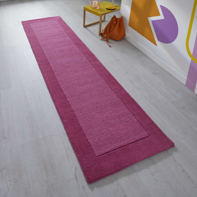 Columbiaville Hand Loomed Wool Pink Rug