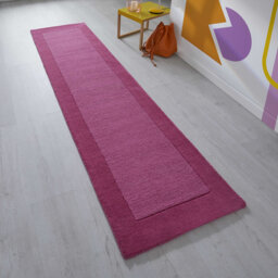 Columbiaville Hand Loomed Wool Pink Rug