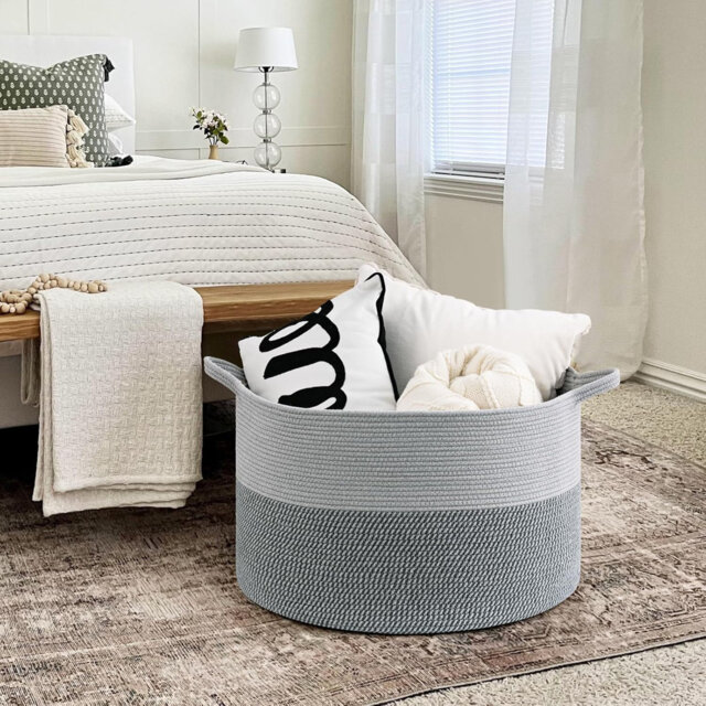 Beachcrest Home Fabric Decorative Basket