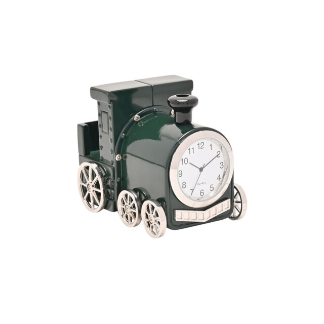 Miniature Clock Green Steam Train