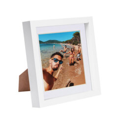 "Nicola Spring - 8"" x 8"" White 3D Box Photo Frame"
