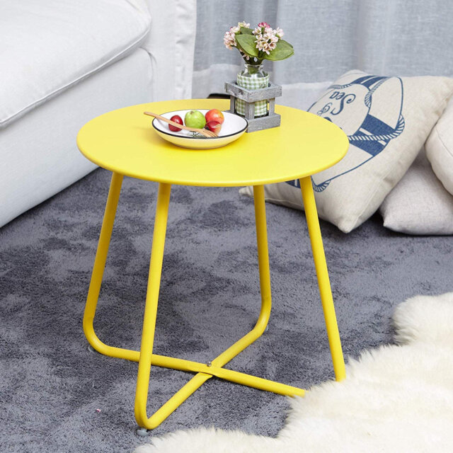 Ebern Round Outdoor Side Table
