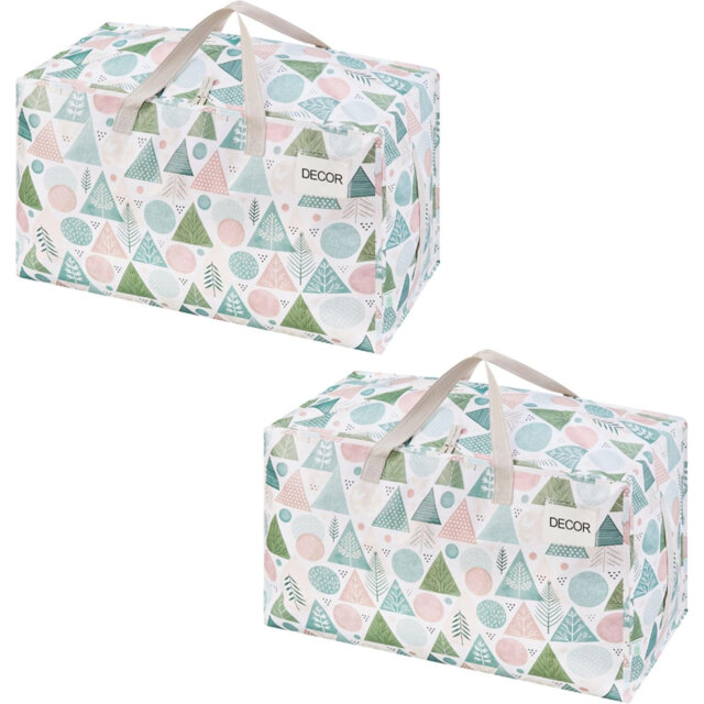 2 Pack Moving Bags And Large Christmas Decoration Storage Bins With Lids. Alternative To Moving Boxes, Packing Supplies For College. Heavy Duty Totes