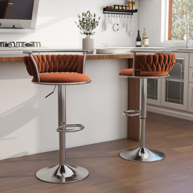 Christal Height Adjustable Swivel Bar Stool