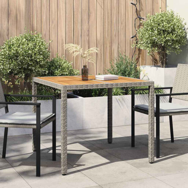 vidaXL Garden Table Poly Rattan Outdoor Furniture Banquet Large Leisure Modern