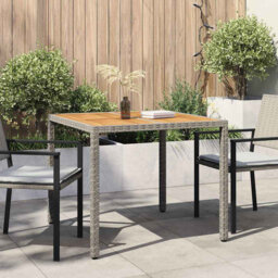 vidaXL Garden Table Poly Rattan Outdoor Furniture Banquet Large Leisure Modern