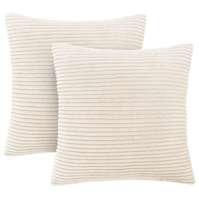 Aspire Homeware Striped Square Velvet Cushion Cover
