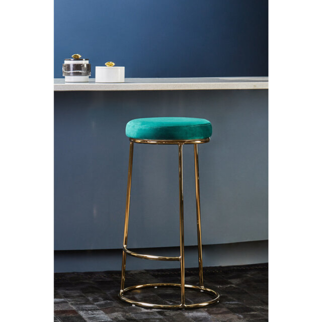 Alec Upholstered Counter Stool with Metal Frame