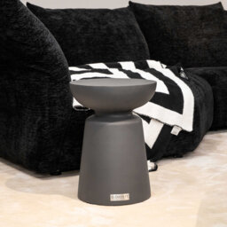 KYLIX Side Table Small Concrete Round End Table 35 x 35 x 47 cm