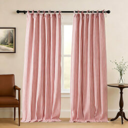 Linen Blend Blackout Curtain Panel Pair