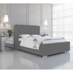 Sunrise Abubaker Upholstered Bed Frame - Plush Velvet with Headboard and Sprung Slats