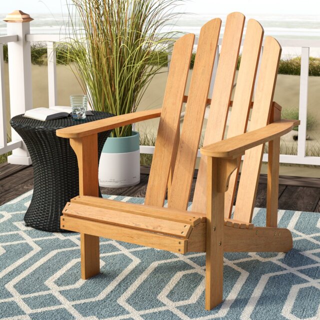 Burgess Outdoor Solid Wood Adirondack Chair