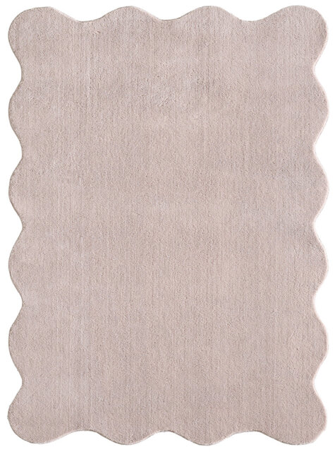 Lina Shape Fur rug, Faux fur, Fluffy rug, Anti-slip underside, Washable, Super Soft (Blush)