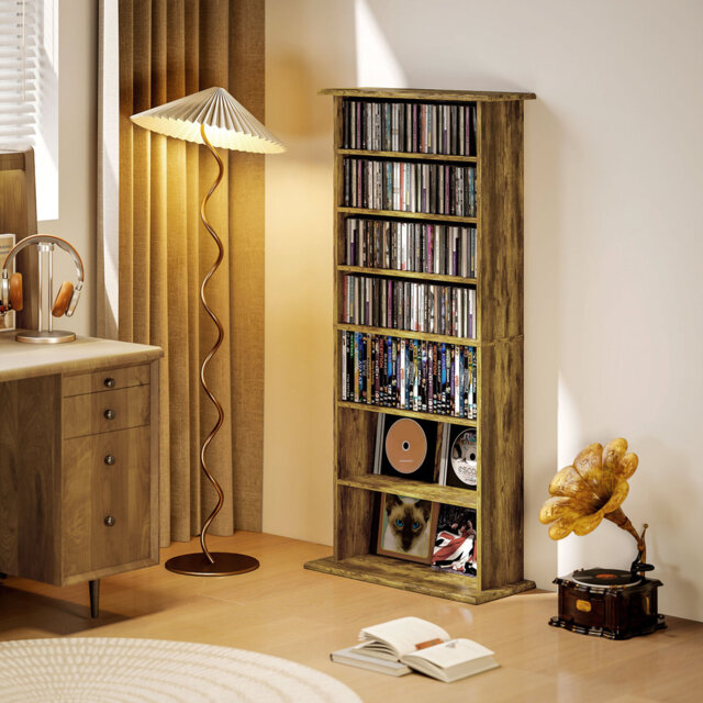 HOMCOM DVD Storage Unit, DVD Shelf, CD Tower