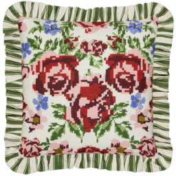 Feeoni Ruffled Floral Square Cushion