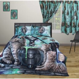 HUBBLE BUBBLE Aayush Blue Grey Green 144 TC Duvet Cover Set