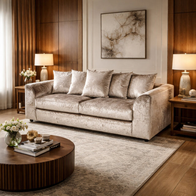 3 Seater Velvet Sofa