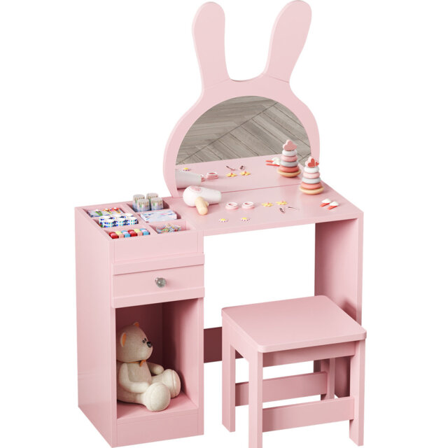 Freelon Kids Dressing Table Set with Mirror